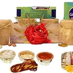 Giftrend Brother’s Bhaidooj Gift Hamper - Edible Cups with Dry Fruits, Chocolates, and Tilak Kit-picture-31
