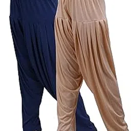 casuals Combo Offer (Pack of 3) Cotton Viscose Lycra Dhoti Patiyala Salwar Harem Bottoms Pants for Womens-picture-26