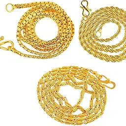 handicraft kottage Gold Plated Chain for Girls and Women's (Gold)-picture-11