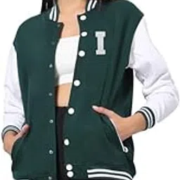 drobe Koverfy Green Lettermen Varsity For women with unstiched letter patch-picture-43