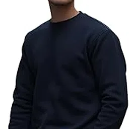 nobero Men Cotton Crew Neck Solid Regular Sweatshirt | Comfortable & Stylish Sweatshirt | Casual & Everyday Wear-picture-14