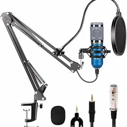 TECHBLAZE Professional BM-800 Condenser Microphone Kit for Studio Recording, Pro Audio Vocal Mic with Shock Mount, Adjustable Boom Scissor Arm Stand & Pop Filter – Mic for YouTube, Singing, Podcast-picture-24
