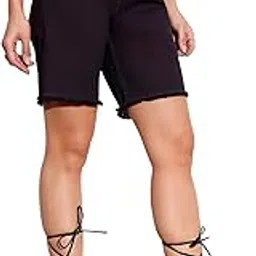 miss chase Women's Regular High Rise Above Knee Stretchable Denim Shorts-picture-50