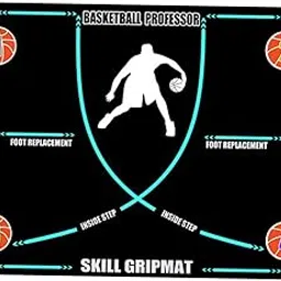 Fashion My Day Basketball Footwork Mat Practice Mat Dribble Trainer Basketball Footstep Mat Blue Line with Strap-picture-67