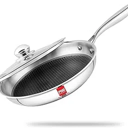 PNB Kitchenmate INOX Triply Curve Frypan with Lid - Stainless Steel Pan with Steel Lid - 0.8L Capacity & 20 cm - Gas & Induction Compatible - 3-Ply Clad Construction-picture-17