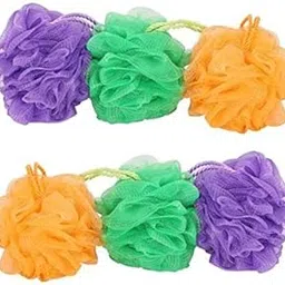Indiginous Bath Shower Loofah Sponge Pouf Body Scrubber Exfoliator| Bathing Round Loofah for Men and Women| Ultra Soft Round Bath Sponge Loofah/Scrub (Pack of 6) (6)-image-62