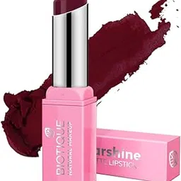 Biotique Natural Makeup Starshine Matte Lipstick, Rasberry Charlotte Raspberry image 1