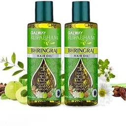 Rupabham Galway Bhringraj Hair Oil – Ayurvedic Herbal Scalp & Hair Care Oil – 200ml Each (Pack of 2) | Non-Sticky, Lightweight, Natural Blend for Daily Hair Nourishment-picture-54