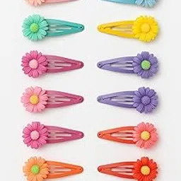 Colorful Flower Hair Clips for Girls – 10 Pairs Daisy Snap Hairpins, Cute Hair Accessories for Kids, Toddlers & Baby Girls – Multicolor Hair Barrettes for Party & School-picture-38