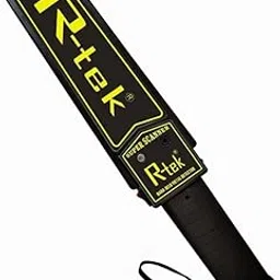 R-TEK Metal Detector Wand,Security Wand,Portable Adjustable Sound & Vibration Alerts, Detects Weapons Knivers Screw for Malls, Airports, Railway Stations, Banks (High Sensitivity, Black) image 1