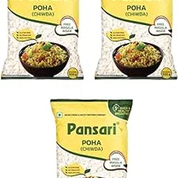 Pansari Thick Poha/Chiwda with Free Masala 500G (500g (Pack of 3))-picture-20