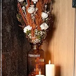 Flowers and Fillers || Wildwood Bunch | Natural & Eco-Friendly Dried Flowers for Home, Wooden Spaces, Office, Bedroom, Coffee Table Decoration and Rustic Corners (Without Vase Pot)-image-8