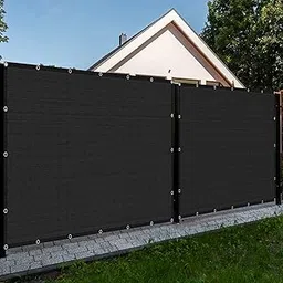 Privacy Fence Screen 6' x 15' Black Heavy Duty Fencing Mesh Shade Net Cover for Balcony Outdoor Patio Garden Backyard-picture-19