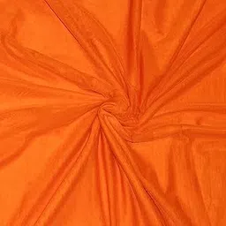 Soft Net Fabric - for Wedding, Parties, Costumes, Dress Making, Apparels and Home Furnishing (2 Meter, Orange).-image-0
