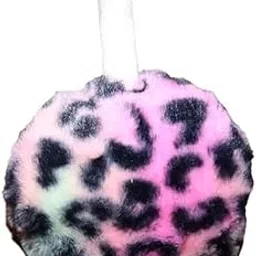 Girl's and Boy's Animal Print Winter Fur Earmuffs (Pink)-image-40