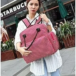 Mummy Diaper Bag Changing Bag Set Backpacks 4 Colors Available Red-image-1