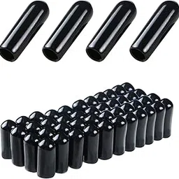 Aopin PVC Post Rubber 0.1 Inch (2.5mm) Cover Flexible Tubing Pipe Protective Round End Cap | Bolt Screw Thread Protector Safety Cover | 100 Pcs (Black)-picture-21