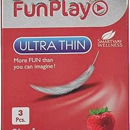 Funplay Ultrathin Strawberry Condoms 3 PCS | Flavoured Latex Condoms | Comfortable Fit | Ultra Thin Feel | Smooth Lubricated Surface | Travel Friendly Pack | For Men-picture-62