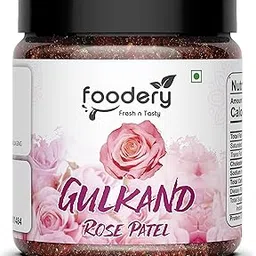 Foodery Organic Rose Petal Jam | Sun cooked Gulkand | Natural Gulab Patti Jam (400gm) (Jar Pack)-picture-14