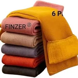 maureen naturals Ribbed Design Winter Socks (Pack of 6) | Warm & Comfortable-picture-35