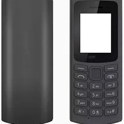 Backer The Brand Replacement Phone Body Compatible with Nokia 105 4G (2021) Single Sim Replacement Front and Back Body Housing Panel with Keypad, Black-picture-17