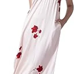 sleeplove Women's Ivory White Full Length Slip Dress-picture-29