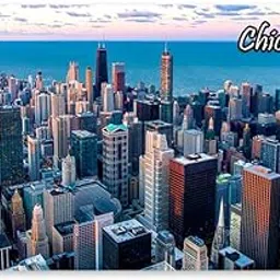 EVERCAREGIFTS Tourism Souvenir Chicago Fridge Magnet United State Refrigerator Magnet Birthday Gifts for Tourists World Tourism Souvenir Fridge Magnet USA Size: 8.2 x 5.2 CM-picture-52