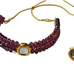 manacha BROWN KUNDAN CHOKER-picture-16