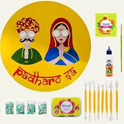 Decordial lippan art and craft materials diy Kit for kids adults premarked MDF board diy art craft Painting DIY Kit for adults for Room Wall Hanging, wall Decor art and craft materials arts kit Office and Home Decoration-picture-31