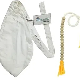 Hare Krishna Food For Soul White Plain Bead Bag for Chanting, Gomukhi Japa Mala Bag for men & Women, Jaap Mala Bag, Japa Bag with Sakshi Mala & Keychain (Combo Pack)-picture-25