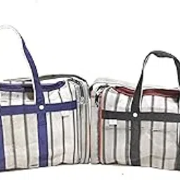 rekha bag house Washable Duffel Travelling (Unique) Bag Total 78 LTR with 2 Full Size Pocket (Pack of in Different Size) (Vulture Grey)-picture-45