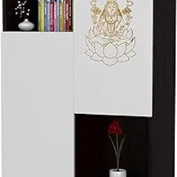 WallDesign Goddess Lakshmi Metal Painted Effect Wall Sticker Gold Colour (Small) - 15 inch Height by 9 inch Width image 1