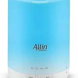 Allin Exporters 300ml Aromatherapy Diffuser with 7 Color Changing LED Lights 4 in 1 Ultrasonic Humidifier Essential Oil Cool Mist Aroma Timer for Home Baby Bedroom Office (1Pc, Multicolour)-picture-29