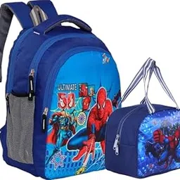 hoxy School Backpack with Lunch Bag, 15L, 40 x 28 x 19 cm, 3 Compartments, Blue, Primary School Kids 4-8 Years-picture-37