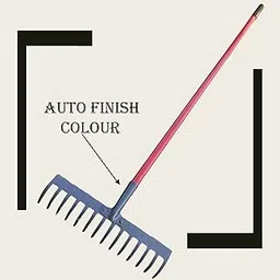 MAXAGRO Heavy Duty Garden Rake with Long Handle for Quick Clean Lawn, Garden Leaf and Garbage Hand Cultivator 14 Teeth-picture-22