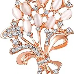 mahi Opal Wheat Flower Bouquet Dress Scarf Brooch/Saree Pin Pin for Women (PABP1101121PR)-picture-52