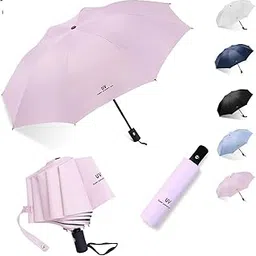 pyxbe Travel Umbrella for women Windproof Travel Umbrella for men and Compact Mini - Perfect for Car, Golf, and On-the-Go. One-Click Automatic Open and Close Strong Mini Umbrellaa (Pink)-picture-10