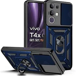 AIBEX® Back Cover for Vivo T4X 5G / IQOO Z10X 5G | D10 Tough Armor Case | Sliding Camera Shield | 360° Protection | Kickstand Ring Holder | Military-Grade Shockproof Bumper Case-picture-27