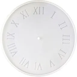 BestUBuy 8 inch Roman Clock Shape Resin Plain Mould for DIY Resin Art Silicone Casting Moulds Epoxy Moulds Silicon Coaster Mold_(White)-image-3