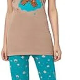 us reload Women Cotton Print Night Suit Top Pajama Set Sleep Wear Set-picture-29