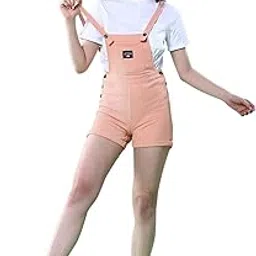 by The Indian Garage Co Women Regular Fit Casual Solid Corduroy Dungaree-image-8
