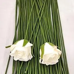 3A Featuretail 12 Inch Dark Green Floral Stem Wire Crafting Floral Paper Wrapped Wire for Artificial Flowers Making, Plant Stub Stem, DIY Flower Arrangement (50 Piece, Green Floral Wire)-picture-10