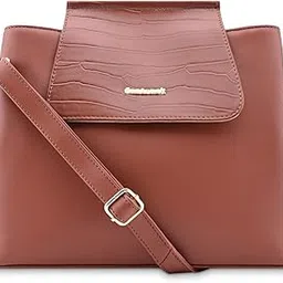 fastrack Chic Compact Satchel with Textured Flap | Faux-Leather Women's Handbags | Satchel for Casual Carry-picture-11