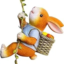CALANDIS Outdoor Garden Statue Sculpture Rabbit Cute for Porch Decoration Rabbit Climbing | | Garden D?©cor-picture-44