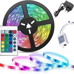 JACKAL 5M RGB LED Strip Lights with Remote Control, Multicolor Light Strip with Timer & 16 Colors, DIY Modes, Adjustable Brightness, for Bedroom, TV, Ceiling & Home Decoration-picture-11