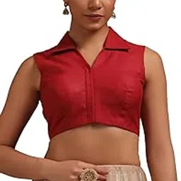 soch Women's Linen Solid Sleeveless Regular Fit Blouse-picture-36