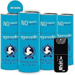ROYAL SWAG Ayurvedic & Herbal Cigarette, Mint Flavour Smoke Tobacco Free Cigarettes with Shot - (20 Sticks, Shot -1)-image-8