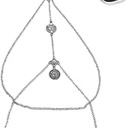 ftk Multi-Layer Thigh Chain with Retro Coin & Flower Tassel Design for Women & Girls-picture-44