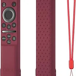 Oboe Silicone Tv Remote Cover Compatible with Samsung Smart Tv Remote BN59-01311 Samsung QLED TV Remote Open Key Protective Case with Loop (I-Wine Red) [Remote NOT Included]-picture-20