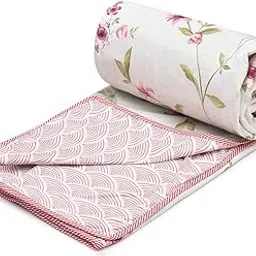 RRC Single Bed Microfiber Cotton Flannel Dohar Blanket 3 Layer Soft Lightweight and Breathable Bed Throw for All Season Use 57x87 Inches 150GSM-picture-18